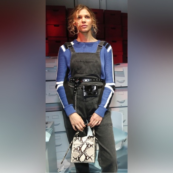 Rebecca Minkoff Black Denim Overalls Jeans
Bib Skinny Leg Adjustable Straps - Picture 2 of 5